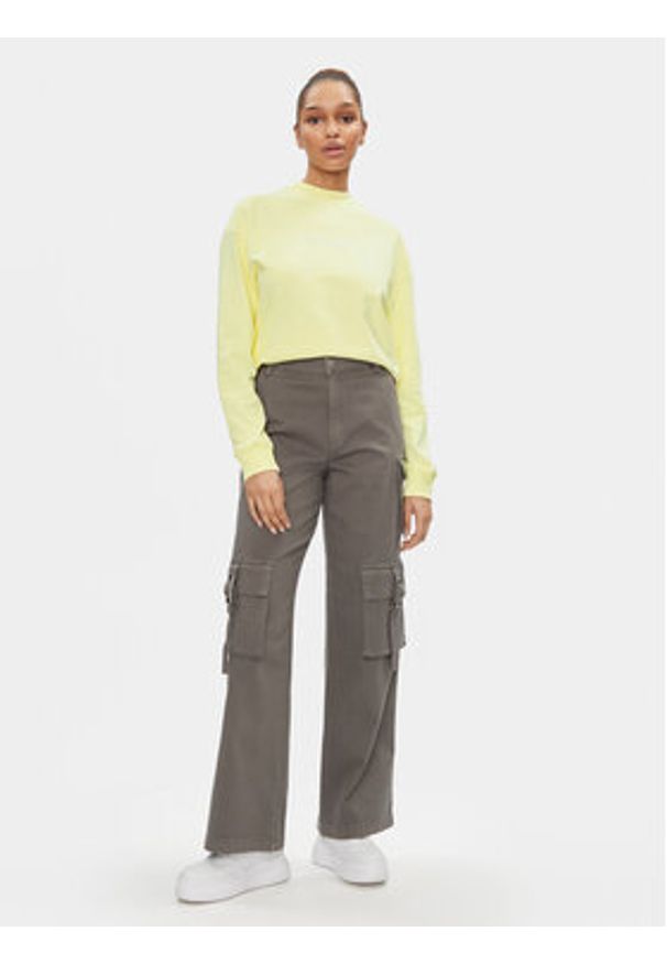 Calvin Klein Bluza Hero Logo K20K205450 Żółty Regular Fit. Kolor: żółty. Materiał: bawełna