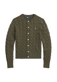 Polo Ralph Lauren Kardigan 211971868500 Zielony Slim Fit. Typ kołnierza: polo. Kolor: zielony. Materiał: bawełna #4