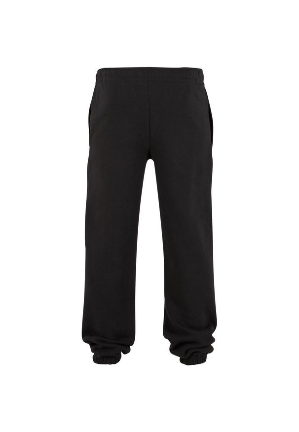 Urban Classics - Męskie Luźne Spodnie Dresowe Basic. Kolor: czarny. Materiał: dresówka. Długość: długie