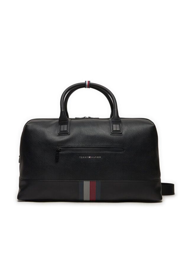 TOMMY HILFIGER - Tommy Hilfiger Torba Transit Duffle AM0AM12485 Czarny. Kolor: czarny. Materiał: skóra