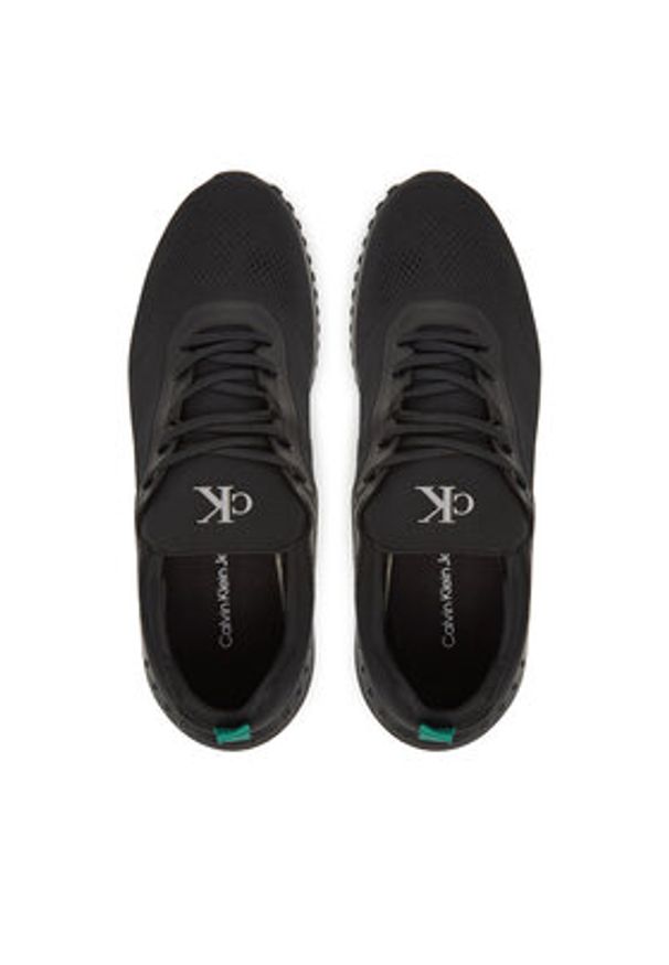 Calvin Klein Jeans Sneakersy Eva Runner Tech Knit YM0YM01293 Czarny. Kolor: czarny. Materiał: materiał