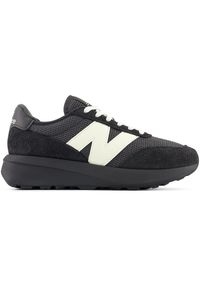 Buty unisex New Balance U370PB – czarne. Kolor: czarny. Materiał: skóra, zamsz. Szerokość cholewki: normalna. Sezon: lato