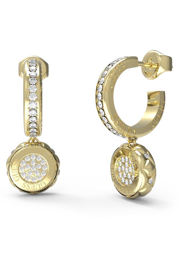 Guess Kolczyki JUBE0459 6JW Złoty. Materiał: metalowe. Kolor: złoty