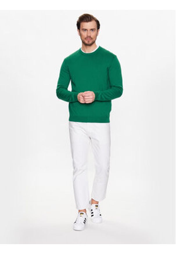 United Colors of Benetton - United Colors Of Benetton Sweter 1098U1I76 Zielony Regular Fit. Kolor: zielony. Materiał: bawełna