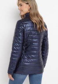 Born2be - Granatowa Kurtka Pikowana Morvea. Kolor: niebieski. Wzór: aplikacja. Styl: klasyczny #2