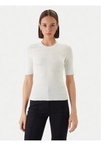 Morgan Bluzka 242-MENTHE Écru Slim Fit. Materiał: wiskoza #1