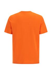 Guess T-Shirt F3GI10 J1314 Brązowy Slim Fit. Kolor: brązowy. Materiał: bawełna