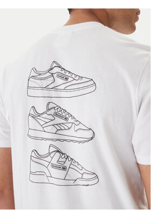 Reebok T-Shirt Greyson RK25568CCM Biały Regular Fit. Kolor: biały. Materiał: bawełna