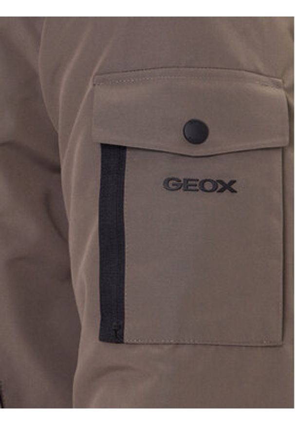 Geox Parka Velletri M5628F T3285 F1432 Brązowy Regular Fit. Kolor: brązowy. Materiał: syntetyk