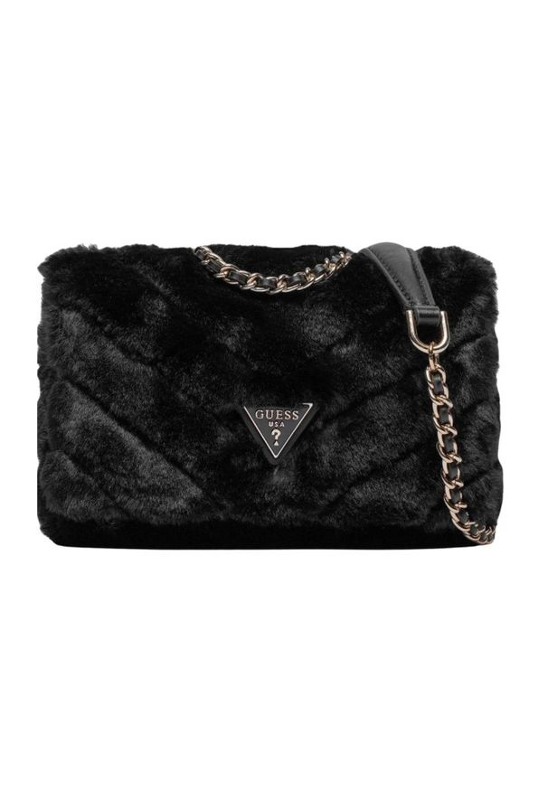 Guess - GUESS Czarna torebka Katine Convertible Xbody Flap. Kolor: czarny