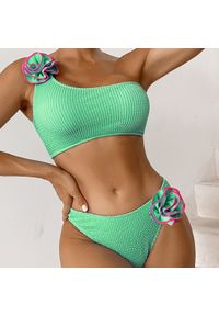 Intica - Kostium kąpielowy bikini z kwiatowym wzorem na lato Inna. Kolor: czarny. Materiał: materiał. Wzór: kwiaty #3