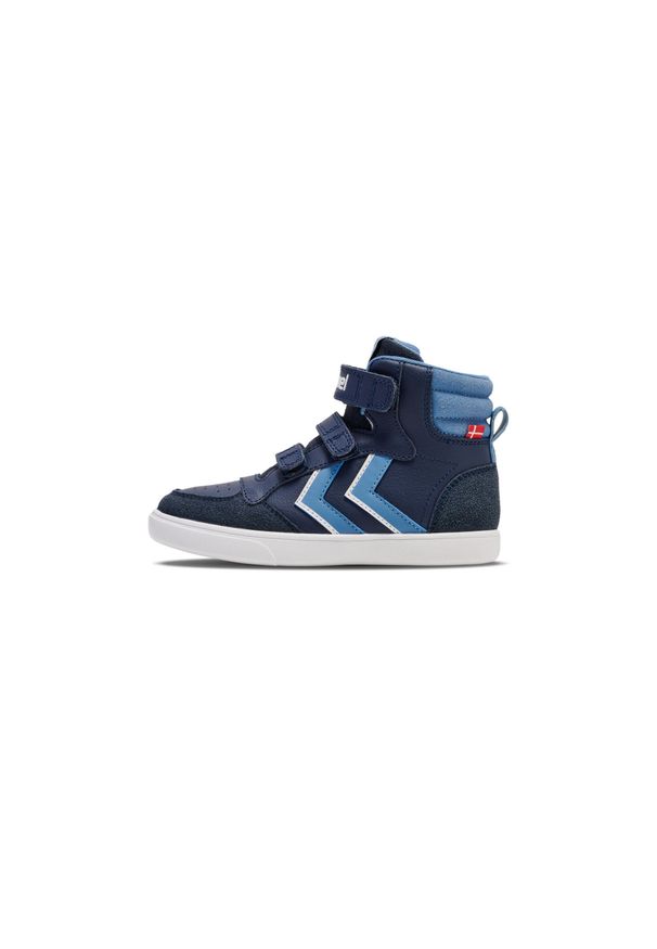 Sneakersy dla dzieci Hummel Stadil Pro. Kolor: fioletowy. Materiał: skóra. Wzór: aplikacja. Sport: turystyka piesza