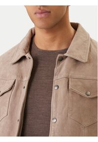 Milestone Kurtka skórzana Valerio 612205 60790 Beżowy Regular Fit. Kolor: beżowy. Materiał: welur #4