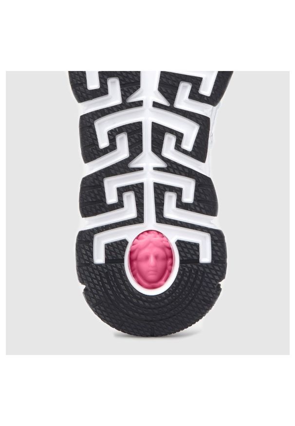 VERSACE Białe sneakersy damskie Trigreca, Rozmiar 38. Kolor: biały. Materiał: materiał