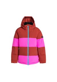 Roxy - Kurtka snowboardowa damska ROXY X Rowley Block Puffer. Kolor: różowy. Sezon: zima. Sport: snowboard #1