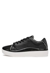 Calvin Klein Sneakersy Cupsole Wave Lace Up HW0HW01349 Czarny. Kolor: czarny. Materiał: skóra