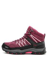 CMP Trekkingi Kids Rigel Mid Trekking Shoe Wp 3Q12944J Bordowy. Kolor: czerwony. Materiał: zamsz, skóra