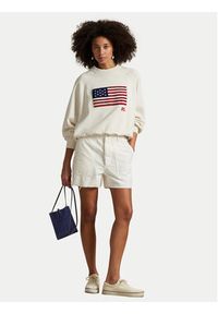 Polo Ralph Lauren Szorty materiałowe 211949934002 Écru Relaxed Fit. Kolor: kremowy. Materiał: bawełna #3