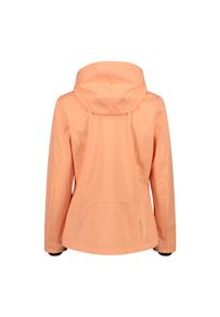 Kurtka damska turystyczna CMP 39A5016. Typ kołnierza: kaptur. Kolor: pomarańczowy, wielokolorowy, żółty. Materiał: softshell. Sport: turystyka piesza