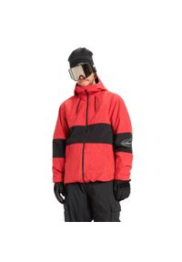 Quiksilver - Kurtka do sportów zimowych techniczna dla Mężczyzn HIGH IN THE HOOD. Kolor: czerwony. Materiał: poliamid, poliester, materiał. Sezon: zima. Sport: narciarstwo #1