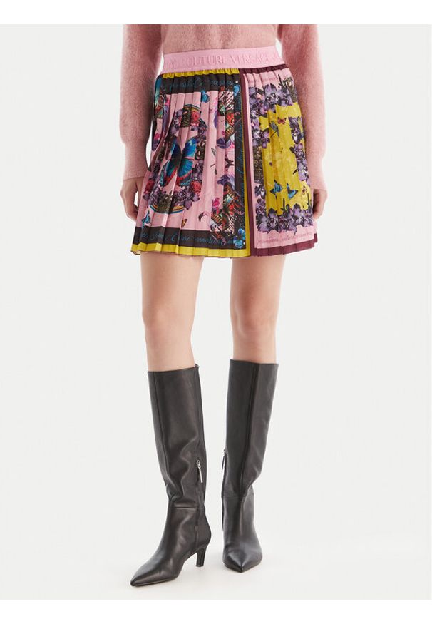 Versace Jeans Couture Spódnica plisowana 79HAE8P0 NS726 Kolorowy Regular Fit. Materiał: syntetyk. Wzór: kolorowy