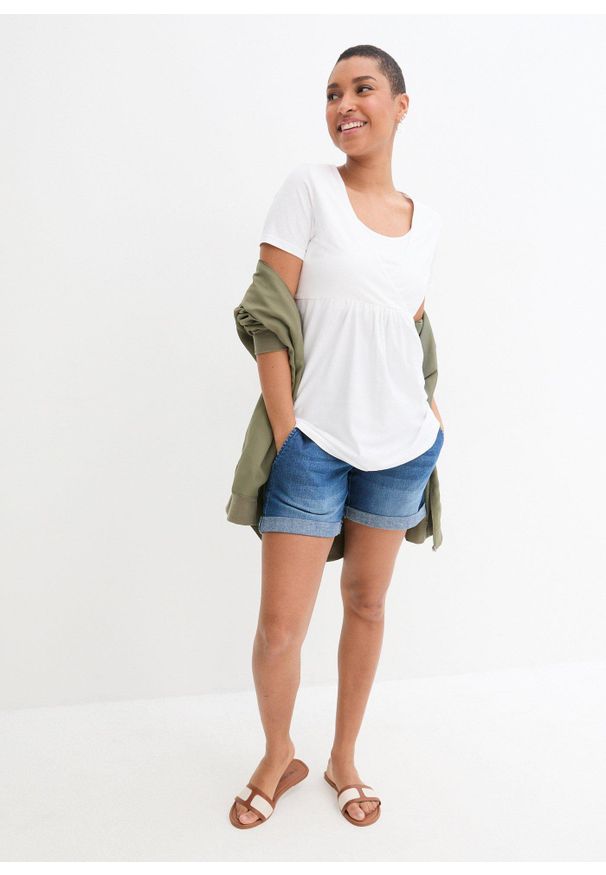 bonprix - T-shirt ciążowy i do karmienia, 2 w 1 (2 szt.). Kolekcja: moda ciążowa. Kolor: czarny. Materiał: jersey