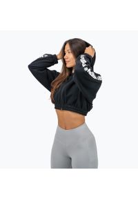 Bluza NEBBIA Crop Hoodie Iconic. Kolor: czarny. Sport: fitness #1