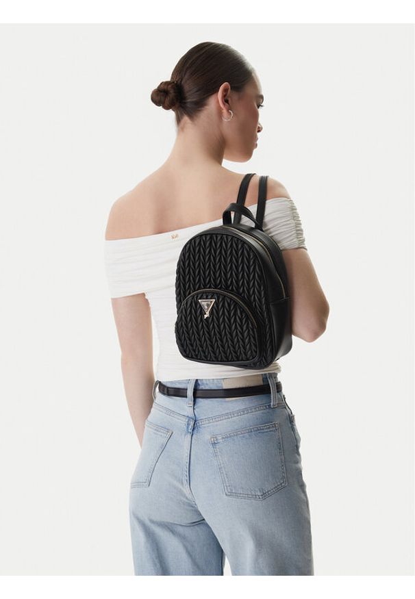 Guess Plecak J5YZ10 WHEG0 Czarny. Kolor: czarny. Materiał: skóra