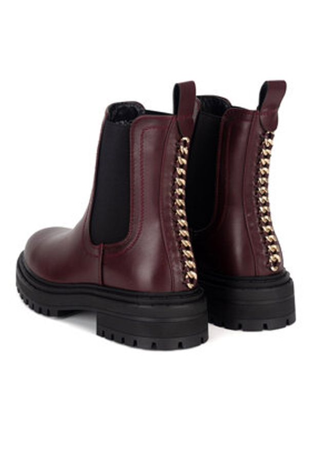 Jenny Fairy Botki HY60208-1 Bordowy. Kolor: czerwony. Materiał: materiał