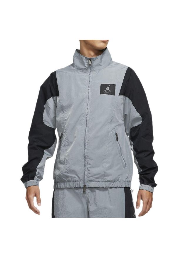 Nike - Kurtka męska nike air jordan flight suit jacket smoke grey. Kolor: szary. Materiał: dresówka