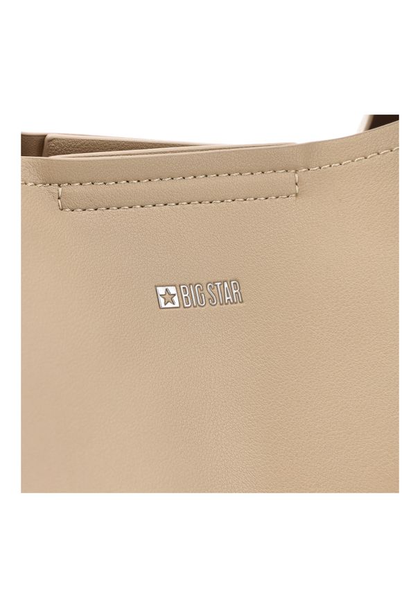 Big-Star - Beżowa Elegancka Damska Torebka Big Star. Kolor: beżowy. Styl: elegancki
