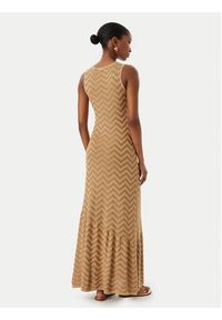 LOLA CASADEMUNT Sukienka dzianinowa MS2616040 Beżowy Slim Fit. Kolor: beżowy. Materiał: wiskoza #2