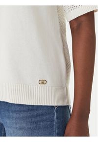 Liu Jo Sport Polo TA6110 MS71G Écru Regular Fit. Typ kołnierza: polo. Materiał: bawełna. Styl: sportowy #4