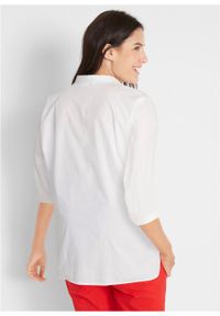 Bluzka oversize z ochroną przed promieniowaniem UV, długa bonprix biały. Kolor: biały. Długość: długie #7