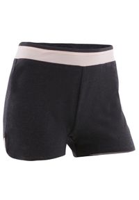 DOMYOS - Spodenki do gimnastyki dla dzieci Domyos 500. Okazja: na uczelnię. Kolor: różowy. Materiał: poliester, materiał, elastan, bawełna. Styl: sportowy. Sport: joga i pilates #1