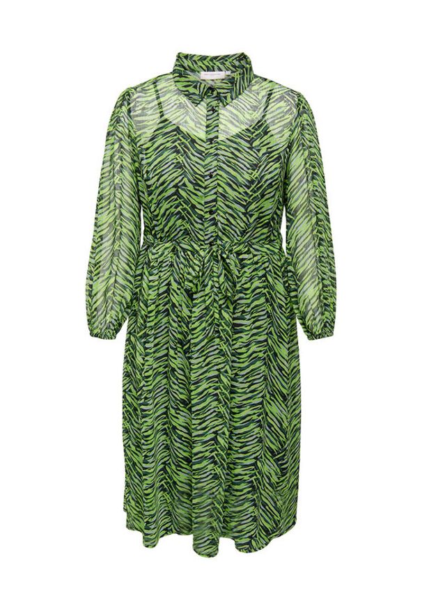 ONLY Carmakoma Sukienka 15289418 Zielony Regular Fit. Kolor: zielony. Materiał: syntetyk