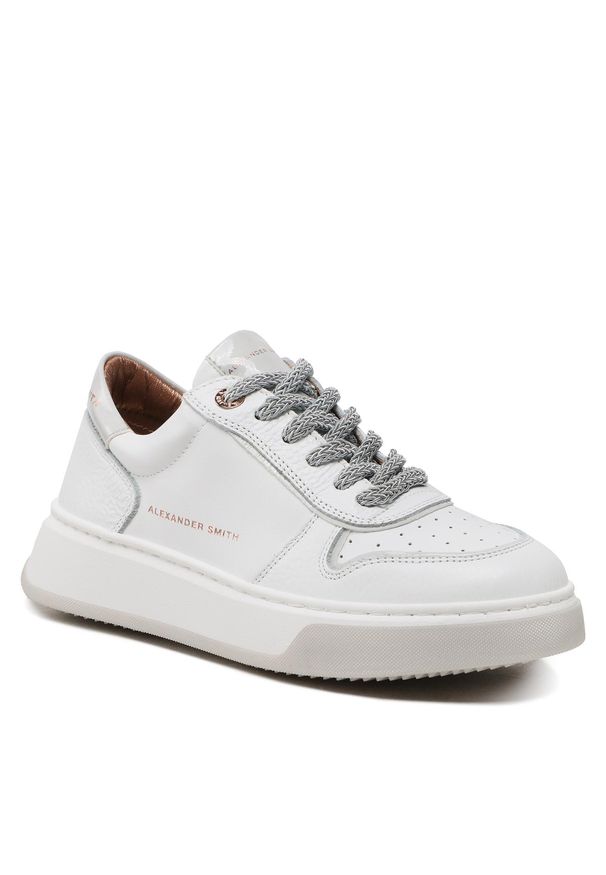 Sneakersy Alexander Smith Harrow ASAWT2D40WGY White Grey. Kolor: biały. Materiał: skóra