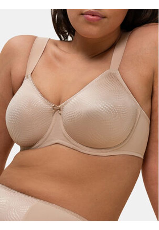 Triumph Biustonosz z fiszbiną Essential Minimizer W X 10166830 Beżowy. Kolor: beżowy. Materiał: syntetyk