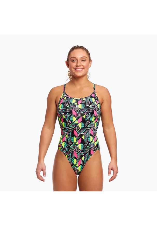 FUNKITA - Strój pływacki jednoczęściowy damski Funkita Diamond Back One Piece. Kolor: zielony