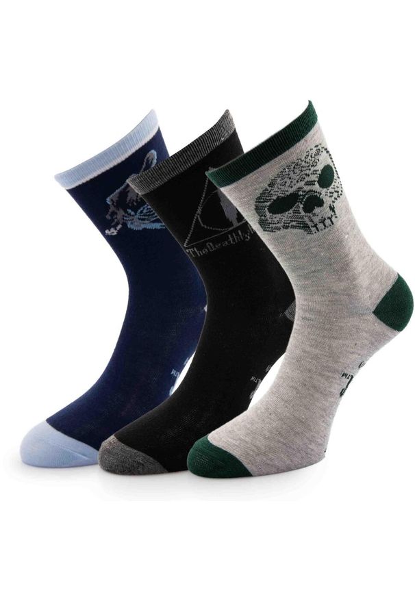 ZEAGLE - Zestaw Skarpet Harry Potter - Relikwie Śmierci z Bawełny Unisex. Kolor: fioletowy. Materiał: elastan, poliester