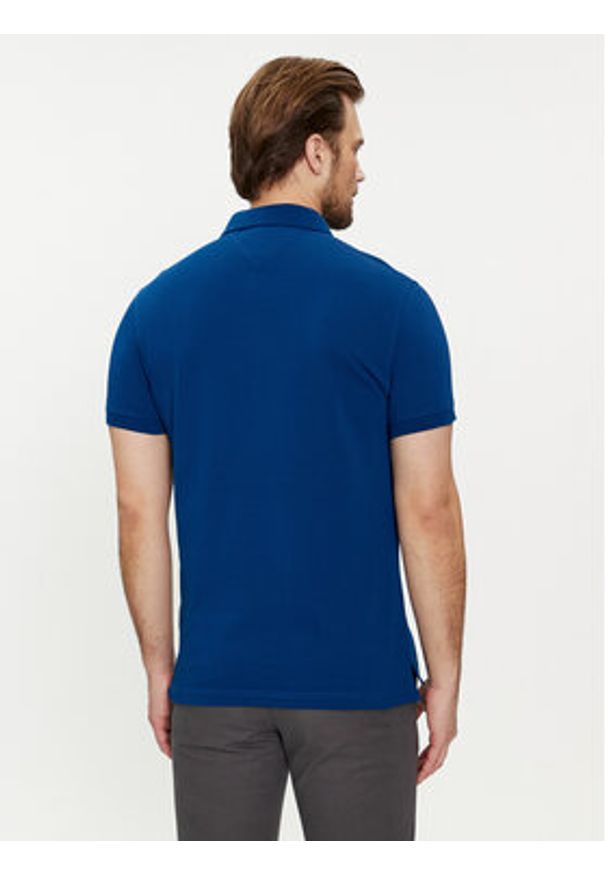 TOMMY HILFIGER - Tommy Hilfiger Polo 1985 MW0MW17771 Niebieski Slim Fit. Typ kołnierza: polo. Kolor: niebieski. Materiał: bawełna