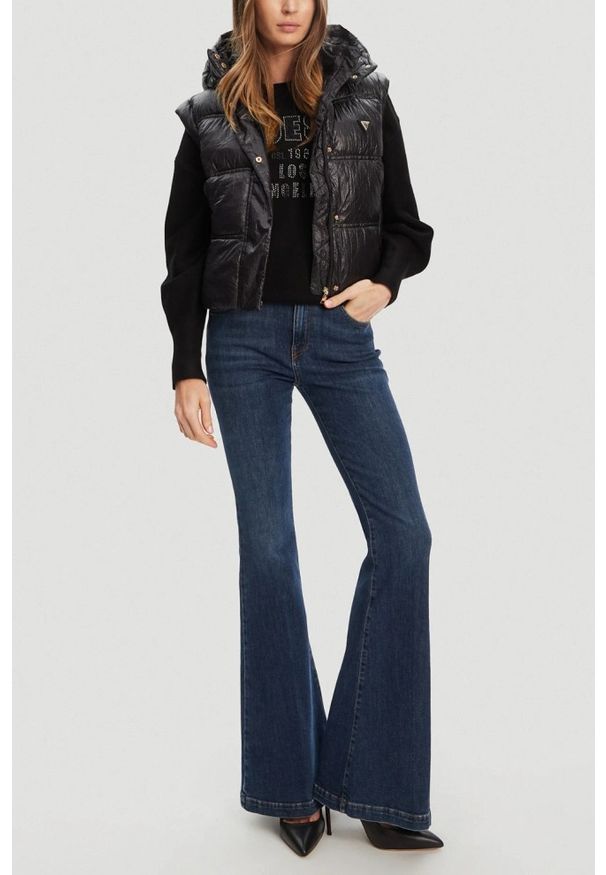 Guess - GUESS Czarna damska kamizelka Padded Vest. Kolor: czarny