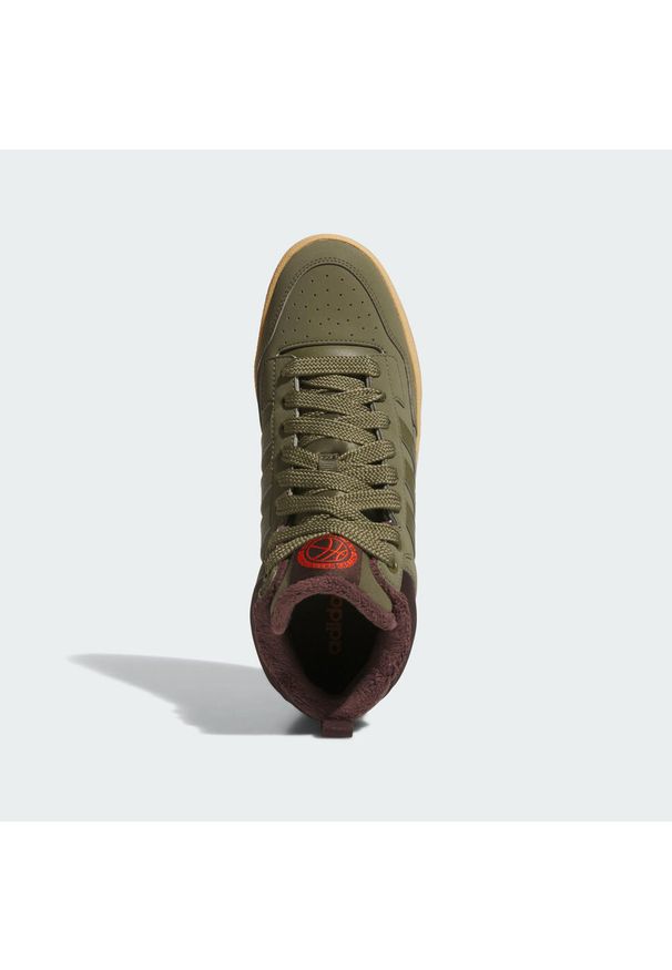 Adidas - Buty Rapid Court Mid Winterized. Okazja: na co dzień. Kolor: beżowy, brązowy, wielokolorowy. Sport: koszykówka