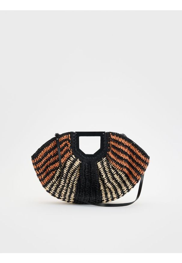 Reserved - Pleciona torebka koszyk - wielobarwny
