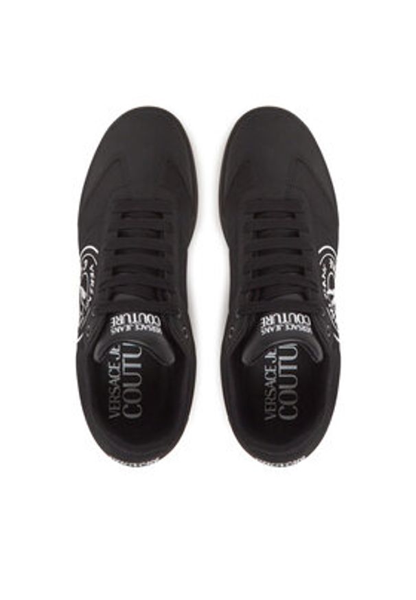 Versace Jeans Couture Sneakersy 78YA3SD1 Czarny. Kolor: czarny. Materiał: materiał