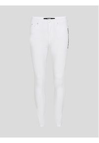 Karl Lagerfeld - KARL LAGERFELD Jeansy Logo 225W1104 Biały Skinny Fit. Kolor: biały