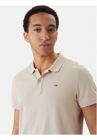 Tommy Jeans Polo DM0DM20676 Beżowy Slim Fit. Typ kołnierza: polo. Kolor: beżowy. Materiał: bawełna #4