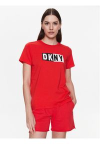 DKNY Sport T-Shirt DP2T5894 Czerwony Classic Fit. Kolor: czerwony. Materiał: bawełna. Styl: sportowy #1
