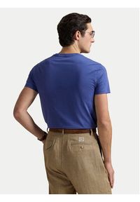 Polo Ralph Lauren T-Shirt 710671438427 Niebieski Custom Slim Fit. Typ kołnierza: polo. Kolor: niebieski. Materiał: bawełna #5