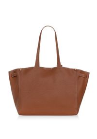 Ochnik - Brązowa torebka shopper damska. Kolor: brązowy. Materiał: skórzane #5